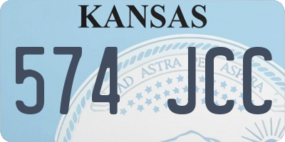 KS license plate 574JCC