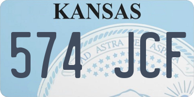 KS license plate 574JCF