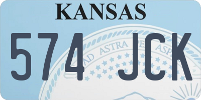 KS license plate 574JCK