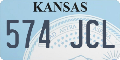KS license plate 574JCL