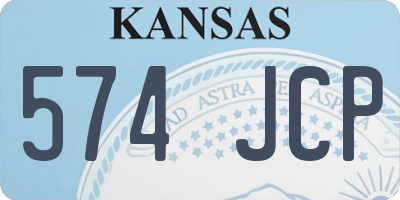 KS license plate 574JCP