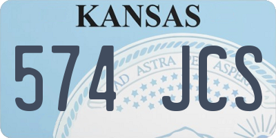 KS license plate 574JCS