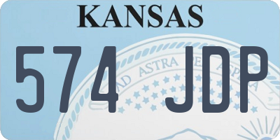 KS license plate 574JDP