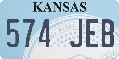 KS license plate 574JEB