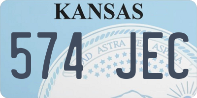 KS license plate 574JEC