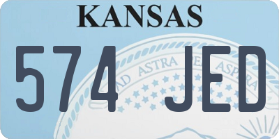 KS license plate 574JED