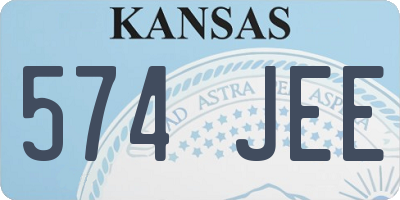 KS license plate 574JEE