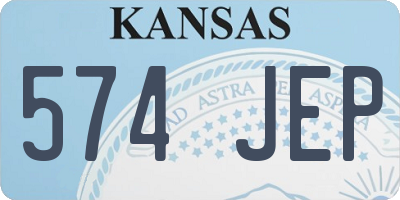 KS license plate 574JEP