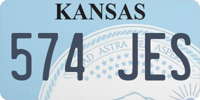KS license plate 574JES