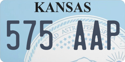 KS license plate 575AAP