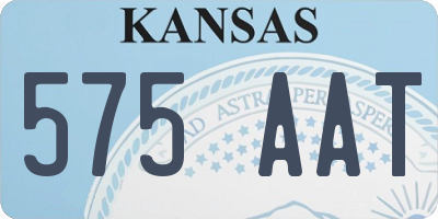 KS license plate 575AAT