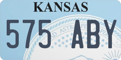 KS license plate 575ABY