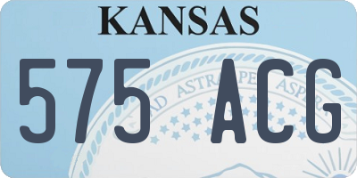 KS license plate 575ACG