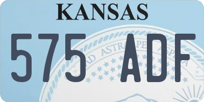 KS license plate 575ADF