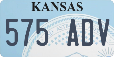 KS license plate 575ADV