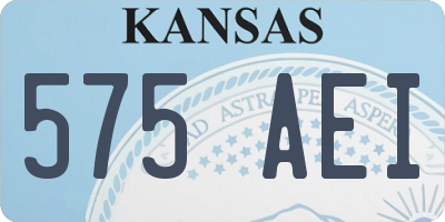 KS license plate 575AEI