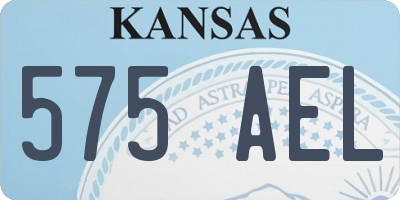 KS license plate 575AEL