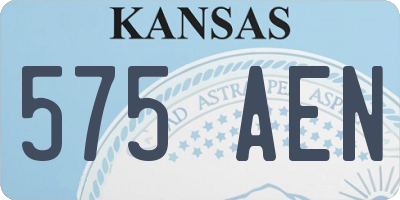KS license plate 575AEN