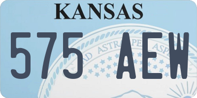 KS license plate 575AEW