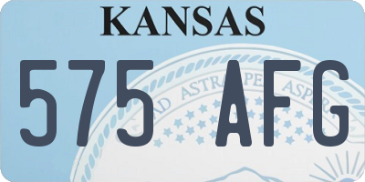 KS license plate 575AFG