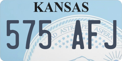 KS license plate 575AFJ