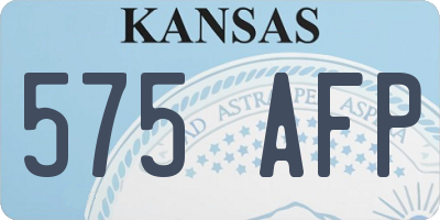 KS license plate 575AFP