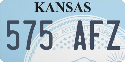 KS license plate 575AFZ