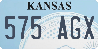 KS license plate 575AGX