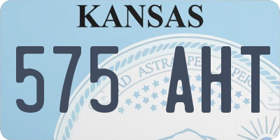 KS license plate 575AHT