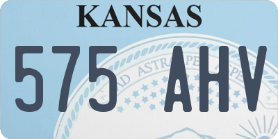 KS license plate 575AHV