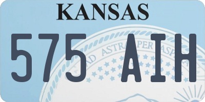 KS license plate 575AIH