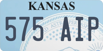 KS license plate 575AIP