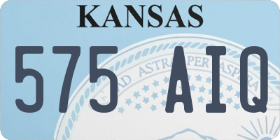 KS license plate 575AIQ