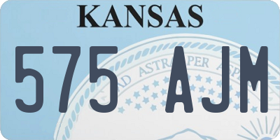 KS license plate 575AJM