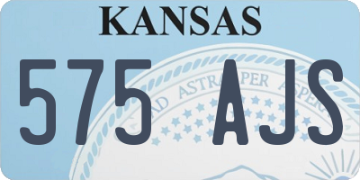 KS license plate 575AJS