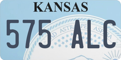KS license plate 575ALC