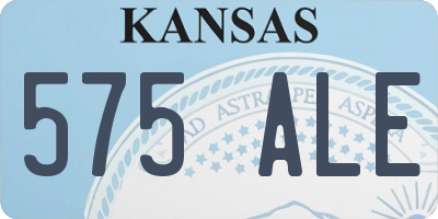 KS license plate 575ALE