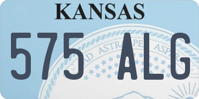 KS license plate 575ALG