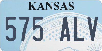 KS license plate 575ALV