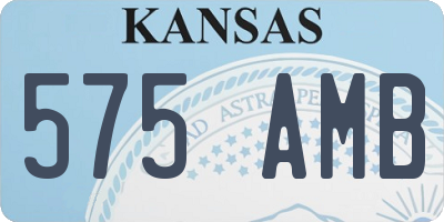 KS license plate 575AMB