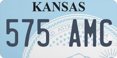 KS license plate 575AMC