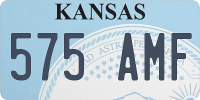 KS license plate 575AMF