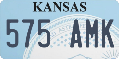 KS license plate 575AMK