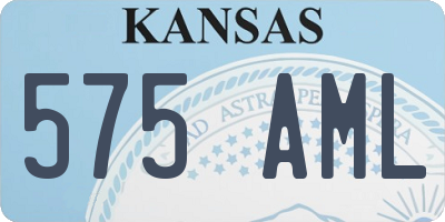 KS license plate 575AML