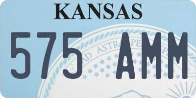 KS license plate 575AMM