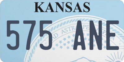 KS license plate 575ANE