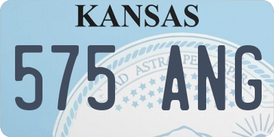 KS license plate 575ANG
