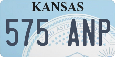 KS license plate 575ANP