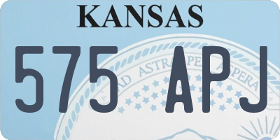 KS license plate 575APJ