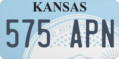 KS license plate 575APN